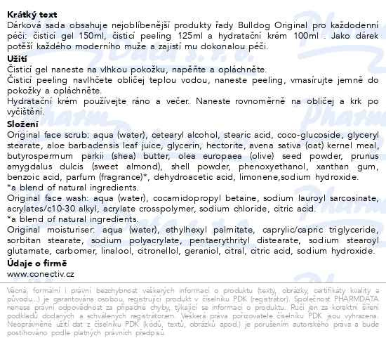 Příbalový leták - BULLDOG Original Skincare Kit