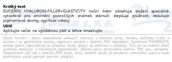 Příbalový leták - Eucerin HYALURON-FILLER+EL.noční krém refill 50ml
