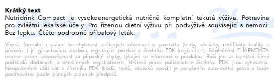 Příbalový leták - Nutridrink Compact s přích.jahoda 4x125ml