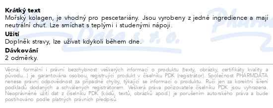 Příbalový leták - Vital Proteins Marine Collagen 221g