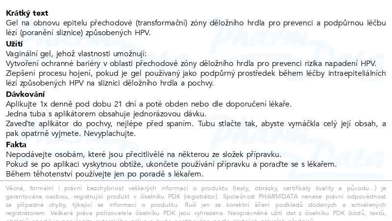 Příbalový leták - Papilocare vaginální gel 21x5ml