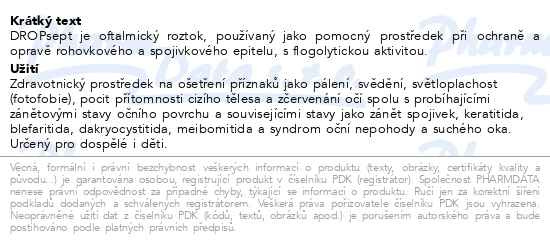 Příbalový leták - DROP sept 10ml