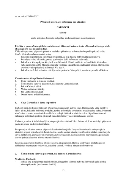 Příbalový leták (SUKL) - Carbocit por.tbl.nob.20
