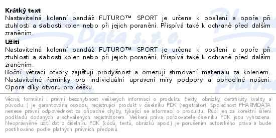 Příbalový leták - 3M FUTURO Kolenní bandáž nastavitelná SPORT