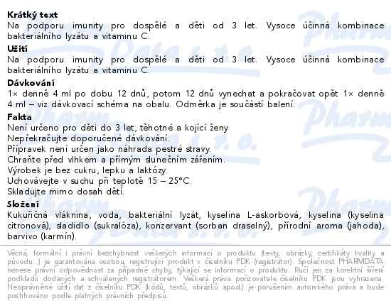 Příbalový leták - GS Antigrip sirup 100ml