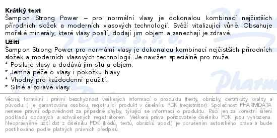 Příbalový leták - NIVEA šampon muži Strong Power 250ml