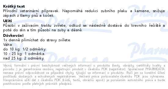 Příbalový leták - TraumaPet dental 100g