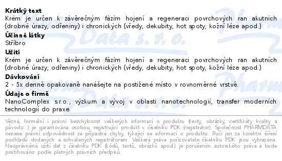 Příbalový leták - TraumaPet mírně mastný krém s Ag 15ml