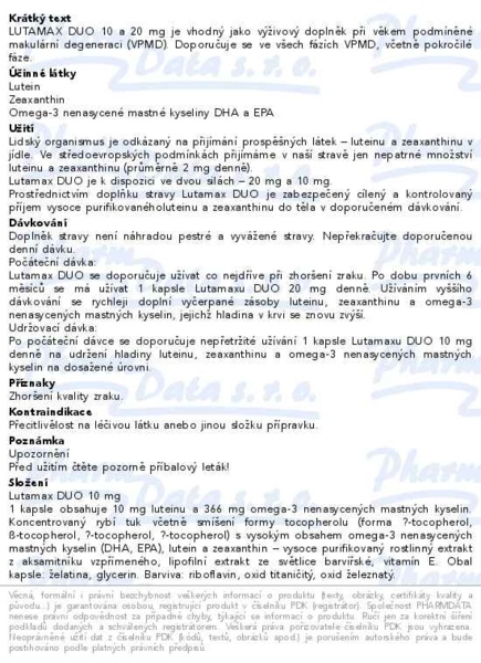 Příbalový leták - Lutamax DUO 10mg 30 kapslí