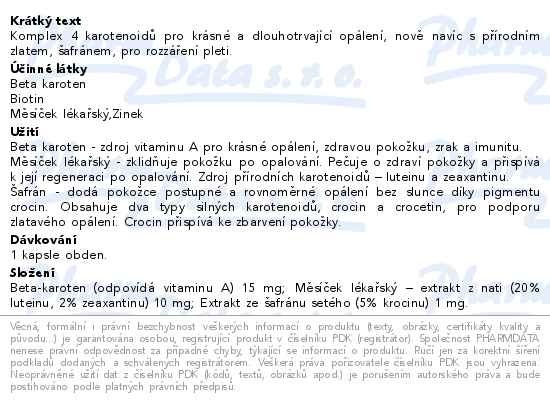 Příbalový leták - GS Betakaroten gold 15mg 80+40 kapslí
