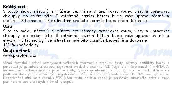 Příbalový leták - Braun Series 5 All in One AIOS zastřihovač 9v1