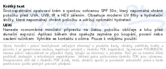 Příbalový leták - SKINDERMA Protector SPF50+ 50ml