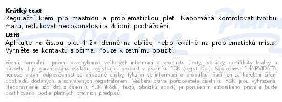 Příbalový leták - SKINERMA Purifying Complex Facial Cream 50m