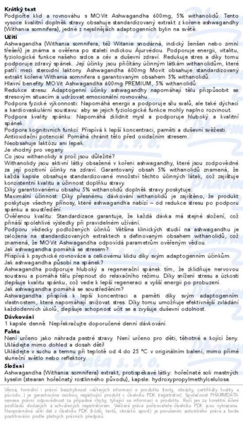 Příbalový leták - MOVit Ashwagandha 600mg cps.90
