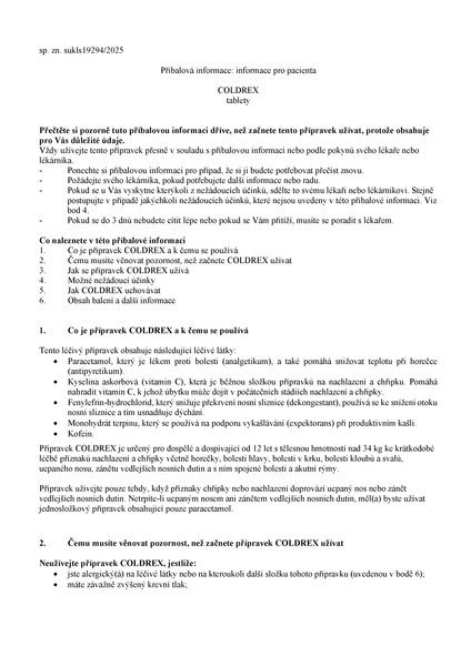 Příbalový leták (SUKL) - Coldrex 24 tablet