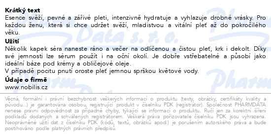Příbalový leták - Nobilis Tilia Hyaluronové sérum 20ml