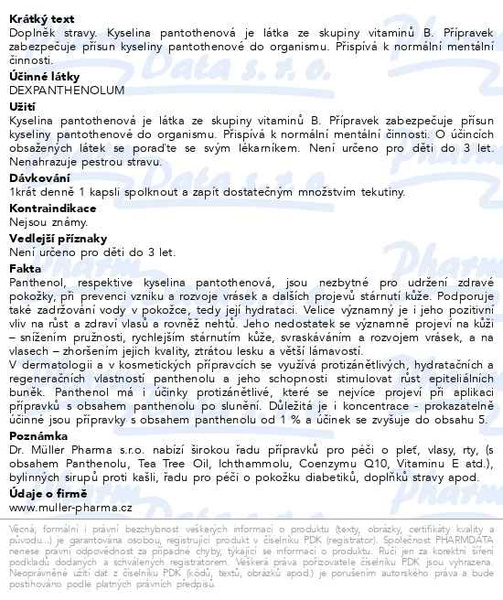 Příbalový leták - Panthenol cps.60x40mg Dr.Müller
