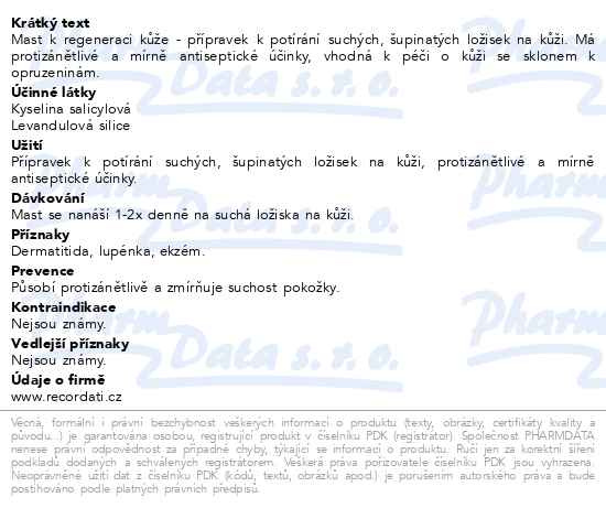 Příbalový leták - Herbacos Mast Ondřej 100g