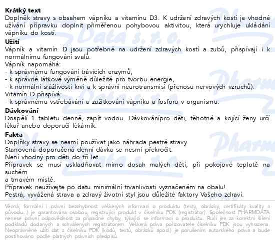 Příbalový leták - Calcium 600+D3 Generica tbl.30