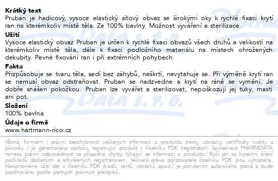 Příbalový leták - Pruban elast.hadic.č. 1/ 1mx10mm 4273310