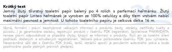 Příbalový leták - Toaletní papír LINTEO Satin 3vrst. 4ks parfemovaný
