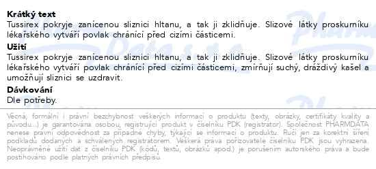 Příbalový leták - Tussirex sirup na kašel 120ml