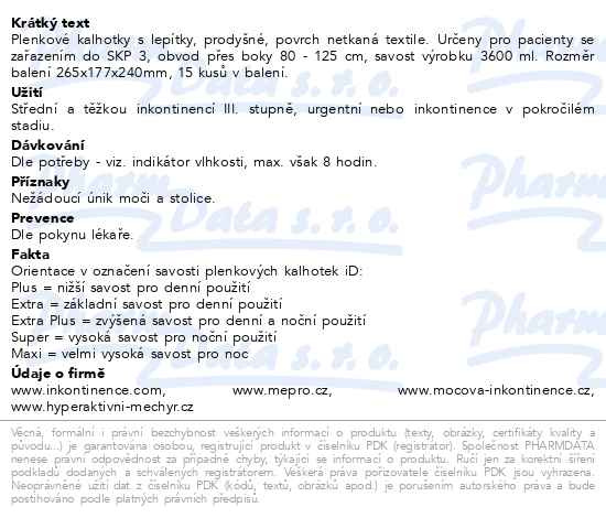 Příbalový leták - iD Slip Medium Super N9 563027515 15ks