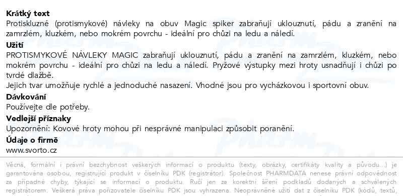 Příbalový leták - svorto 080 Nesmeky Magic 40-43 (L)