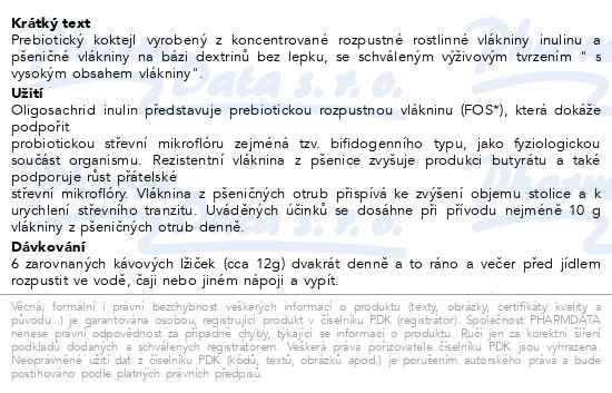 Příbalový leták - PrebioLax 200g