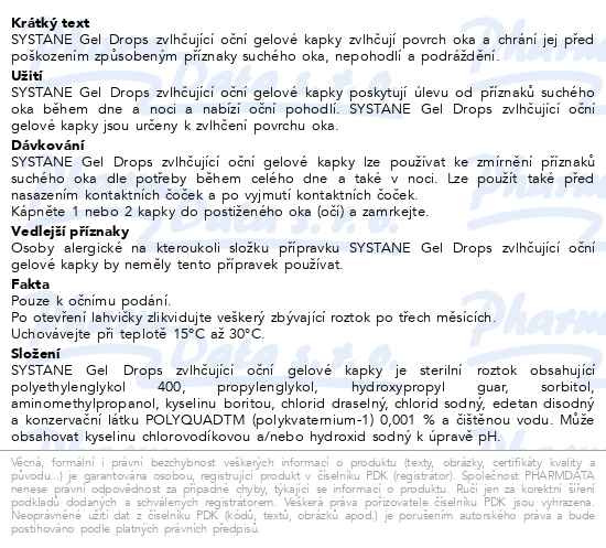 Příbalový leták - SYSTANE Gel Drops oční kapky gtt. 10ml