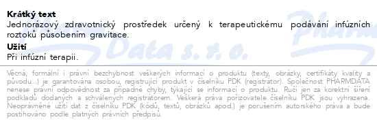 Příbalový leták - Infúzní souprava IS-103