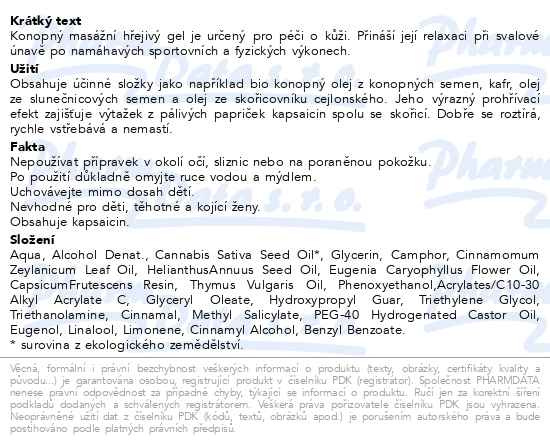 Příbalový leták - Canna Herbis Tygří síla klouby/šlachy/svaly 275ml