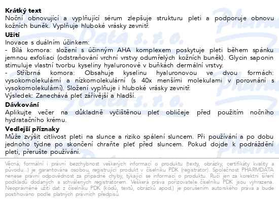 Příbalový leták - EUCERIN HYALURON-FILLER noční obn+vyplň.sérum 30ml