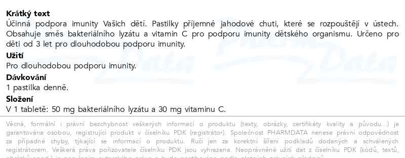 Příbalový leták - GS Imunostim Junior tbl.20