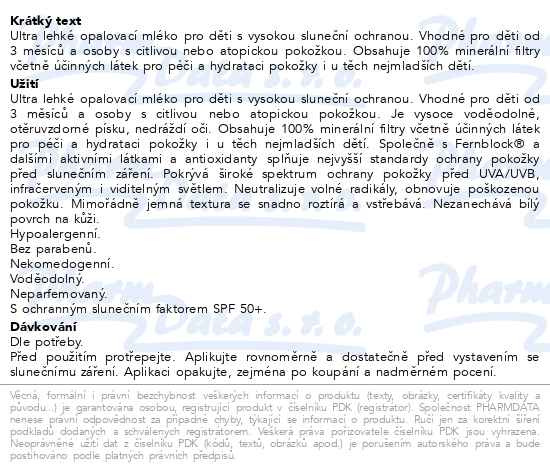 Příbalový leták - HELIOCARE 360° Pediatrics Mineral SPF50 50ml