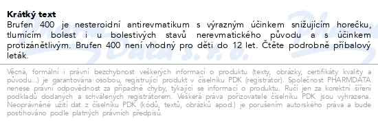Příbalový leták - Brufen 400mg tbl.flm. 100