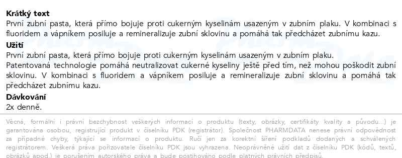 Příbalový leták - Elmex zubní pasta Anti-caries Professional 75ml