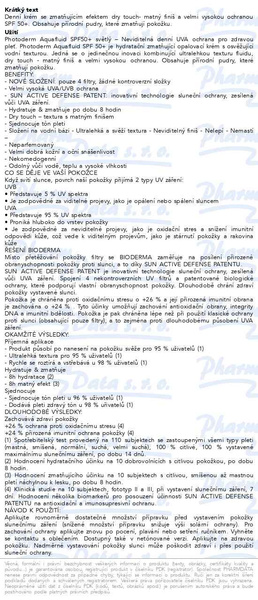 Příbalový leták - BIODERMA Photoderm Aquafluid světlý SPF 50+ 40 ml v3