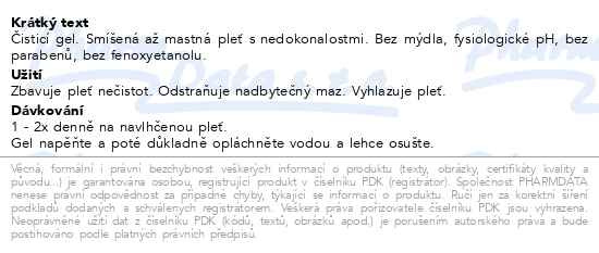 Příbalový leták - ISISPHARMA Teen Derm Gel sensitive 400ml