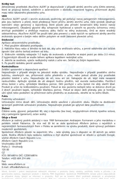 Příbalový leták - AkusTone ALERT ušní kapky 15ml