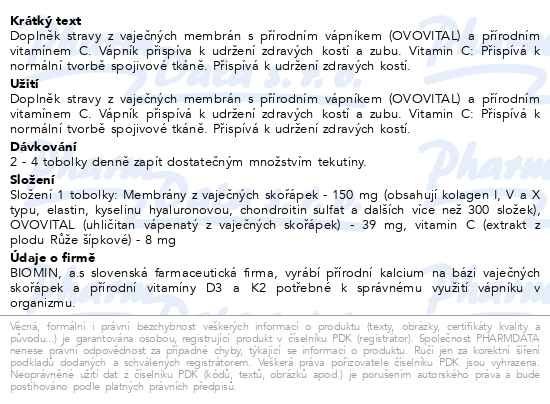 Příbalový leták - Biomin MOVE klouby/vazy/šlachy tob.120+60