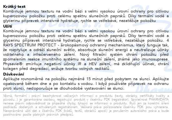 Příbalový leták - DERMEDIC SUNBRELLA na opalolvání, pro kuperózní pleť SPF50+ 40ml