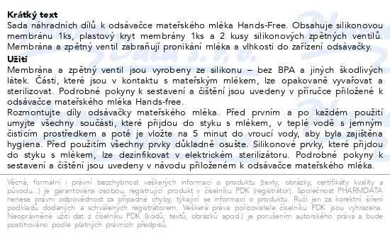 Příbalový leták - Canpol babies Náhradní díly k odsávačce Hands-Free set