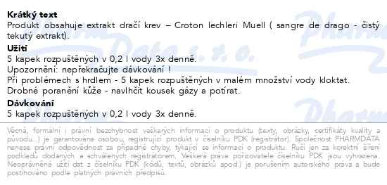 Příbalový leták - Edenpharma Dračí krev 100% extrakt 30ml