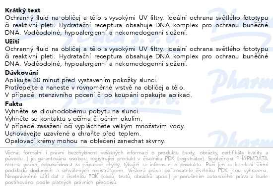 Příbalový leták - RILASTIL Ultra 100-Protector fluid 50ml
