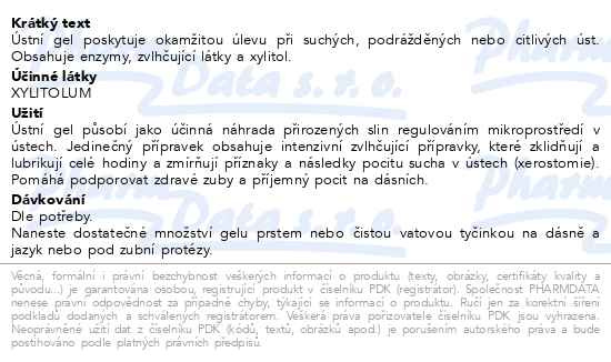Příbalový leták - bioXtra ústní gel 40ml