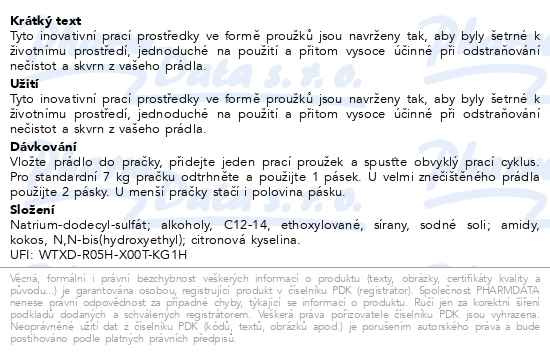 Příbalový leták - Allnature Prací proužky 16ks