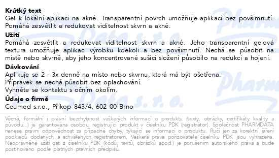 Příbalový leták - Babé Akné Spot Kontrol Gel 8 ml (Stop AKN Spot Control Gel)
