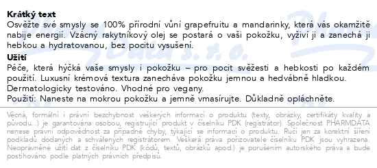 Příbalový leták - WELEDA VITALITY Rakytníkový sprchový krém 400ml
