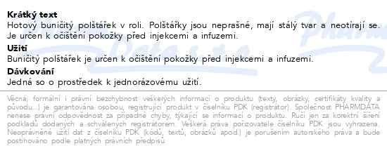 Příbalový leták - Vata buničitá dělená 40x50mm/500ks Steriwund